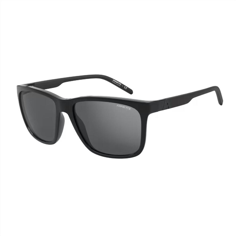 NEW ARNETTE men's adios baby sunglasses in shiny black grey mirror black